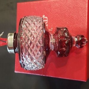 Waterford 2002 Cased crystal ruby red ornament